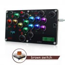 SUNGA Hitbox Brown Switch Arcade Stick Keyborad For PC Game Joystick Tran Black Keycap