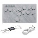 Tran White Flatbox Arcade Fight Stick Mini Hitbox Controller Hot SWAP Kailh Low Red Switch Pico GP20