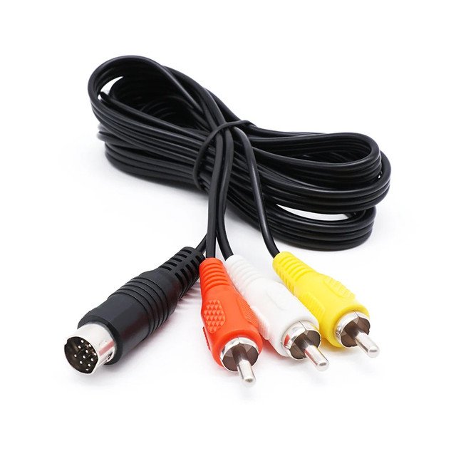Composite 3RCA AV Audio Video Cable For Console Sega Saturn