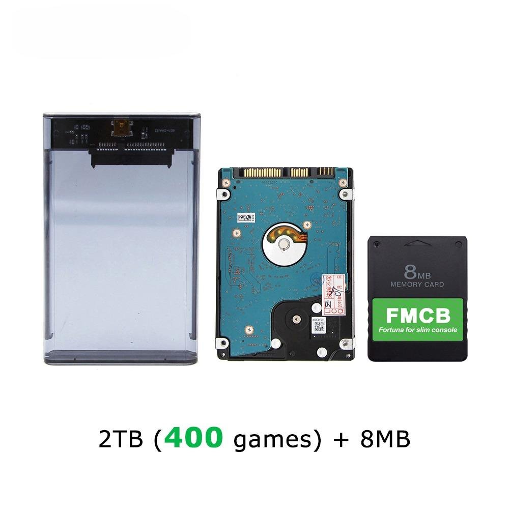 Fortuna 2tb Free McBoot FMCB Memory Card 8MB For PS2 Slim Console 2.5 Inch SATA Hard Disk Built in G