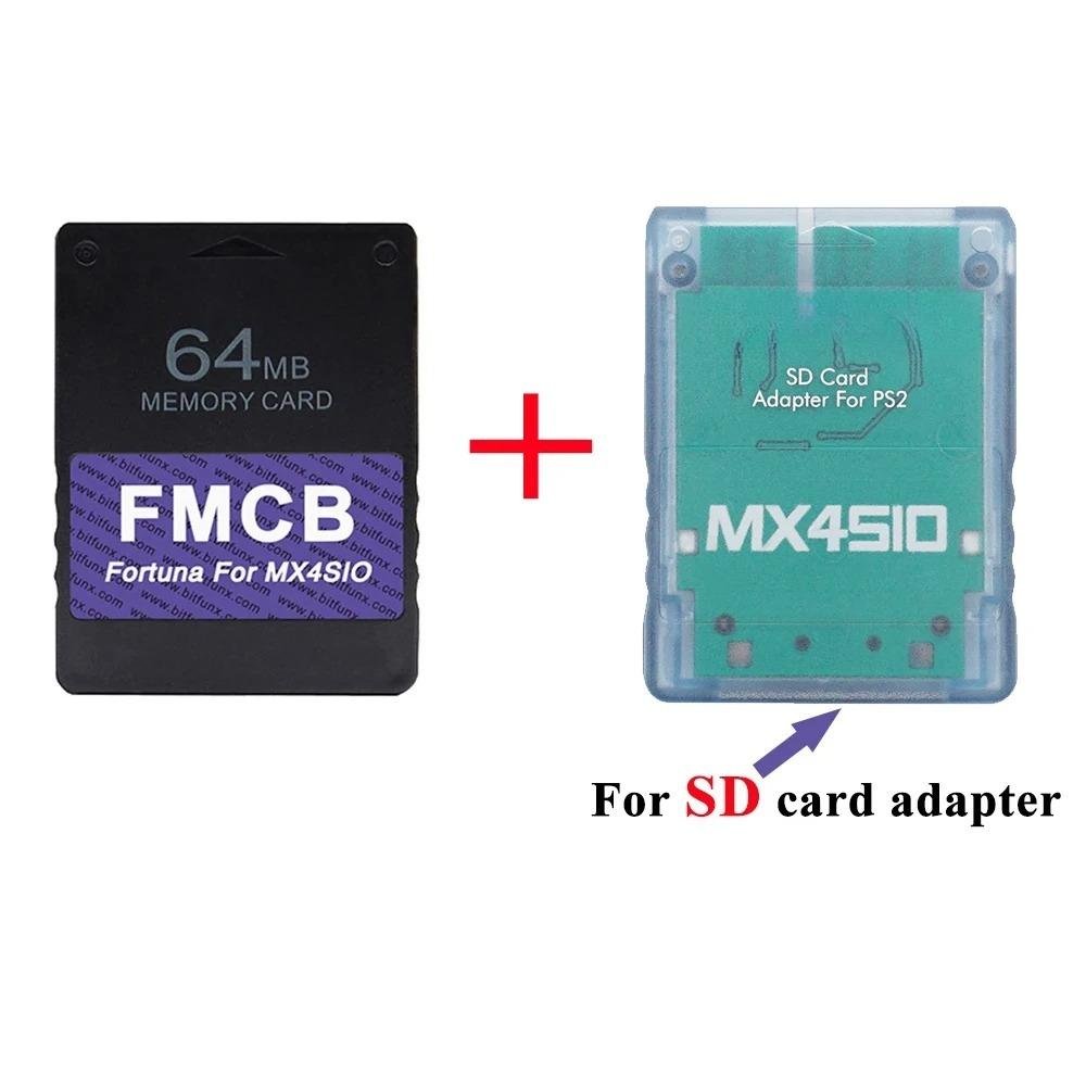 Fortuna FMCB 64GB PS2 Card OPL 1.2.0 For MX4SIO SIO2SD SD BU Card Adapter For Playstation2 Slim Cons
