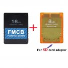 V1.966 16MB FMCB PS2 Card OPL 1.2.0 For MX4SIO SIO2SD SD OG Card Adapter Playstation2 Fat Consoles G