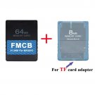 V1.966 64MB FMCB PS2 Card OPL 1.2.0 For MX4SIO SIO2SD TF BU Card Adapter Playstation2 Fat Consoles G