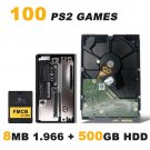 3.5" SATA Hard Disk Drives 500GB With Games PS2 plus FMCB V1.966 Memory Card 8MB For PS2 SATA HDD Ad