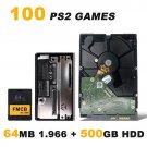 3.5" SATA Hard Disk Drives 500GB With Games PS2 plus FMCB V1.966 Memory Card 64MB For PS2 SATA HDD A