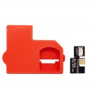kit 3 SD2SP2 red Case 3D Printed With MicroSD Card For Console NGC Serial Port 2 Gold HQ ENIG Surfac