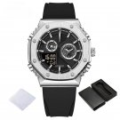 Mens Watches Sports SBB Waterproof Male Dual Display Silicone Luminous Strap
