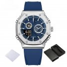Mens Watches Sports SBEBE Waterproof Male Dual Display Silicone Luminous Strap