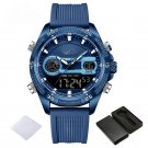 Man Wristwatch LCD Digital Display Quartz Strap Silicone Waterproof BEBEBE