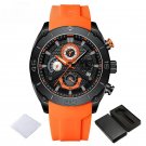 MultiFunction Sports Male Watches Luxury Quartz Chronograph BBO Strap Silicone