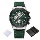 2023 Casual Leather Watch SGNGN for Men Multifunction Waterproof Chronograph