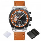 2023 Mens Watches SBO Chronograph Automatic Date Display Genuine Leather Waterproof