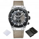2023 Mens Watches SGYGY Chronograph Automatic Date Display Genuine Leather Waterproof