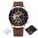 Man Wristwatch RGBDBN Multifunction Genuine Leather Quartz Fashion Wild Waterproof