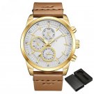 Top Brand Mens GWLBN Watches Luxury MultiFunction Waterproof Genuine Leather Quartz