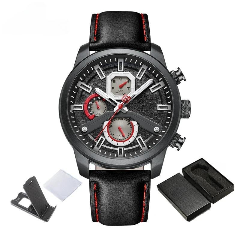 Men Watches BBB Luxury Multi Function Creative Design Genuine Leather Waterproof