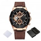 Luxury Brand Leather Watch RGBDBN for Men Fashion Chronograph with Date Display