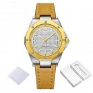 Fashion Minimalist Design Casual Watch GWY for Women Quartz Leather Polygon Case