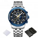 New Trend Bussiness Mens SYS Watches Stainless Steel Wild Chronograph Waterproof