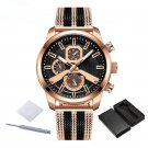 New Men Watch RGB Mesh Steel Strap Waterproof Date and Day Display Shockproof
