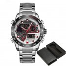 Mens Watches SWS Digital Fashion Sports Stainless Steel Waterproof Quartz Analog