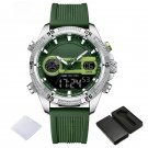 Wild Silicone Strap Mans SGNGN Wristwatch Dual Display Luminous Water Resistant
