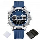 Wild Silicone Strap Mans SBEBE Wristwatch Dual Display Luminous Water Resistant