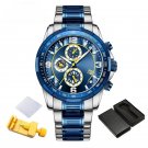 New SBE Watches Mens Luxury Chronograph Steel Band Business 3ATM Water Resistant