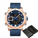 Mens Stainless Steel RGBEBE Watches Luxury Man Quartz Waterproof Fashion LCD Digital