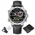 Top Brand New Mens SBB Watches Sport Genuine Leather Waterproof Analog Digital