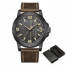 Casual Quartz Waterproof Leather BYDBN Watches for Men Big Dial Day and Date Display