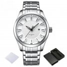 Mens Luxury SW Watch Waterproof Wrist Stainless Steel Casual Quartz Calendar