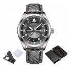 Original New Men Business SGY Watches Waterproof Leather Quartz Display Date