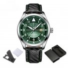 Original New Men Business SGN Watches Waterproof Leather Quartz Display Date
