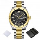 Original GB Watch Mens Stainless Steel Date Display Business Waterproof Luminous