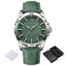 Original Fashion SGNGN Leather Watches for Men Waterproof Quartz Calendar
