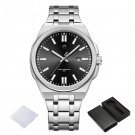 Mans Wristwatch SBS Water Resistant Stainless Steel Band Auto Date Display