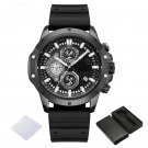Men Watches BBB Silicone Strap Waterproof Quartz Comfortable Luminous Chronograph
