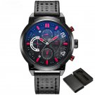 Luxury Brand Leather ManWaterproof Wristwatch BRB Quartz Day and Date Display