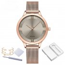 Watches for Women High Quality Mesh Stainless Steel Waterproof RGGY Bracelet