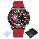 Original BRR Watches Waterproof for Men Fumed Silica Strap Quartz Chronograph