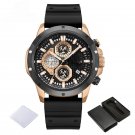 Original RGBB Watches Waterproof for Men Fumed Silica Strap Quartz Chronograph
