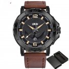 Mens Casual Creative Quartz Calendar Leather BYDBN Watches Sport Waterproof Fashion