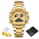 New Style Mens Luxury GGG Wristwatch Quartz Analog Digital Luminous Chronograph