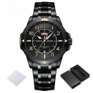 New Fashionable Mens Quartz Calendar BYB Wristwatch Water Resistant Steel Band