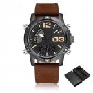 Mens Fashion Sport BYBN Watches Leather Quartz Analog Digital Military Waterproof