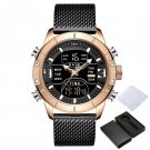 Luxury BEBE RGB Digital Men Watch Waterproof Sports Quartz Stainless Steel