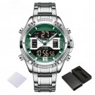 Dual Display Man Waterproof SGN Watches Military Luminous Sports Steel Band