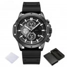 Original Waterproof BBB Watches for Men Fumed Silica Strap Quartz Chronograph
