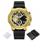 Original Waterproof GBB Watches for Men Fumed Silica Strap Quartz Chronograph